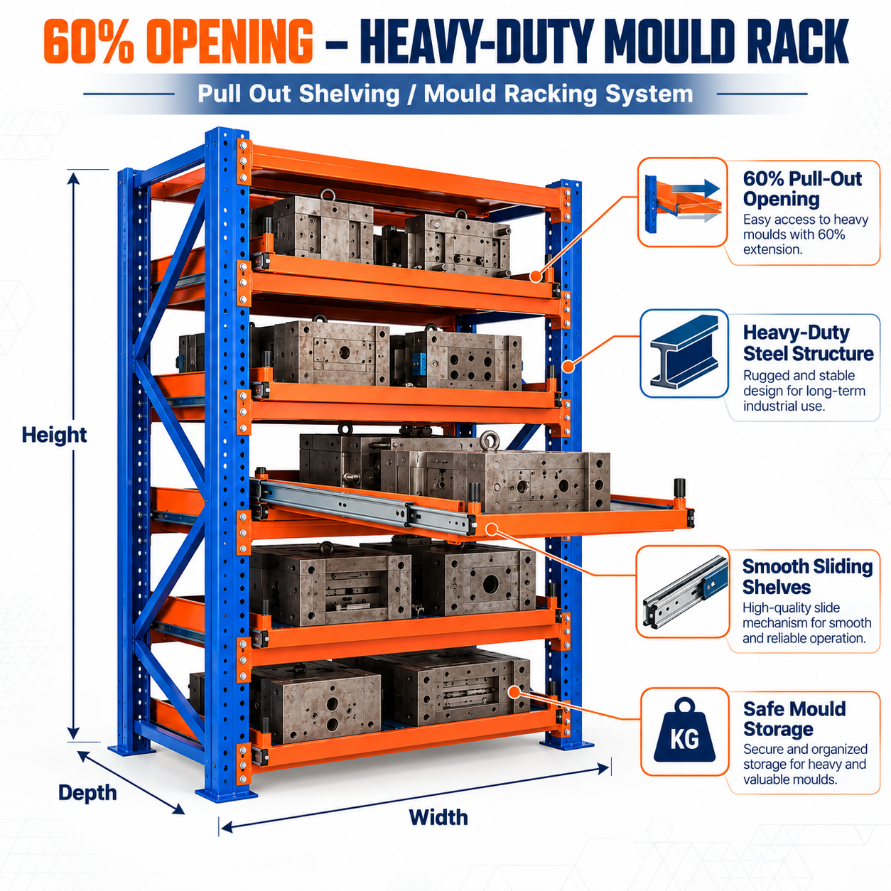 Pull Out Shelving / Mould Racking System view 3