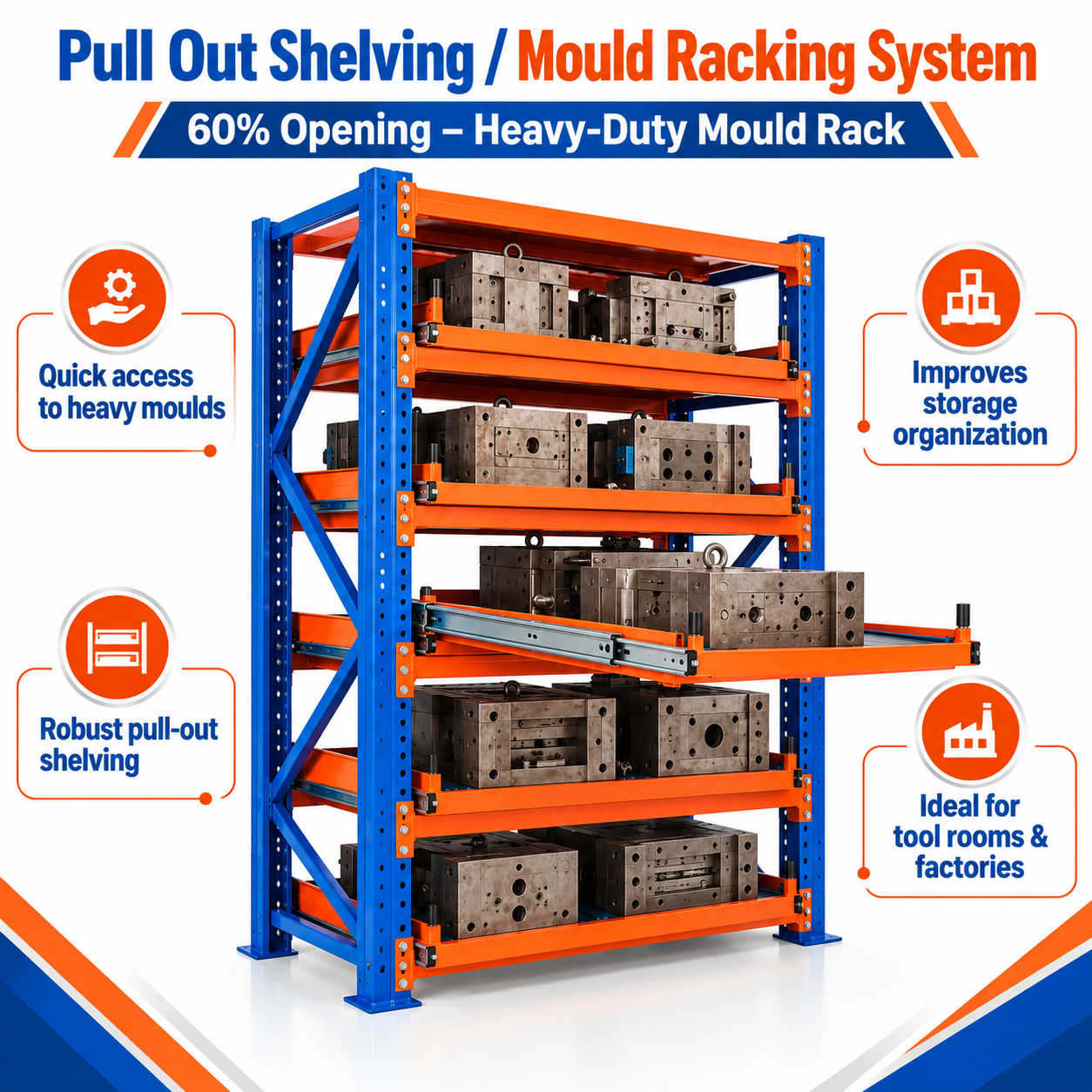 Pull Out Shelving / Mould Racking System view 5